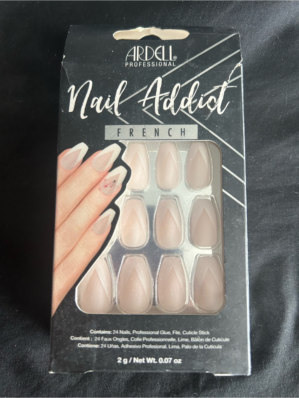 Ardell Nail Addict French Press-On Nails in Nude and White